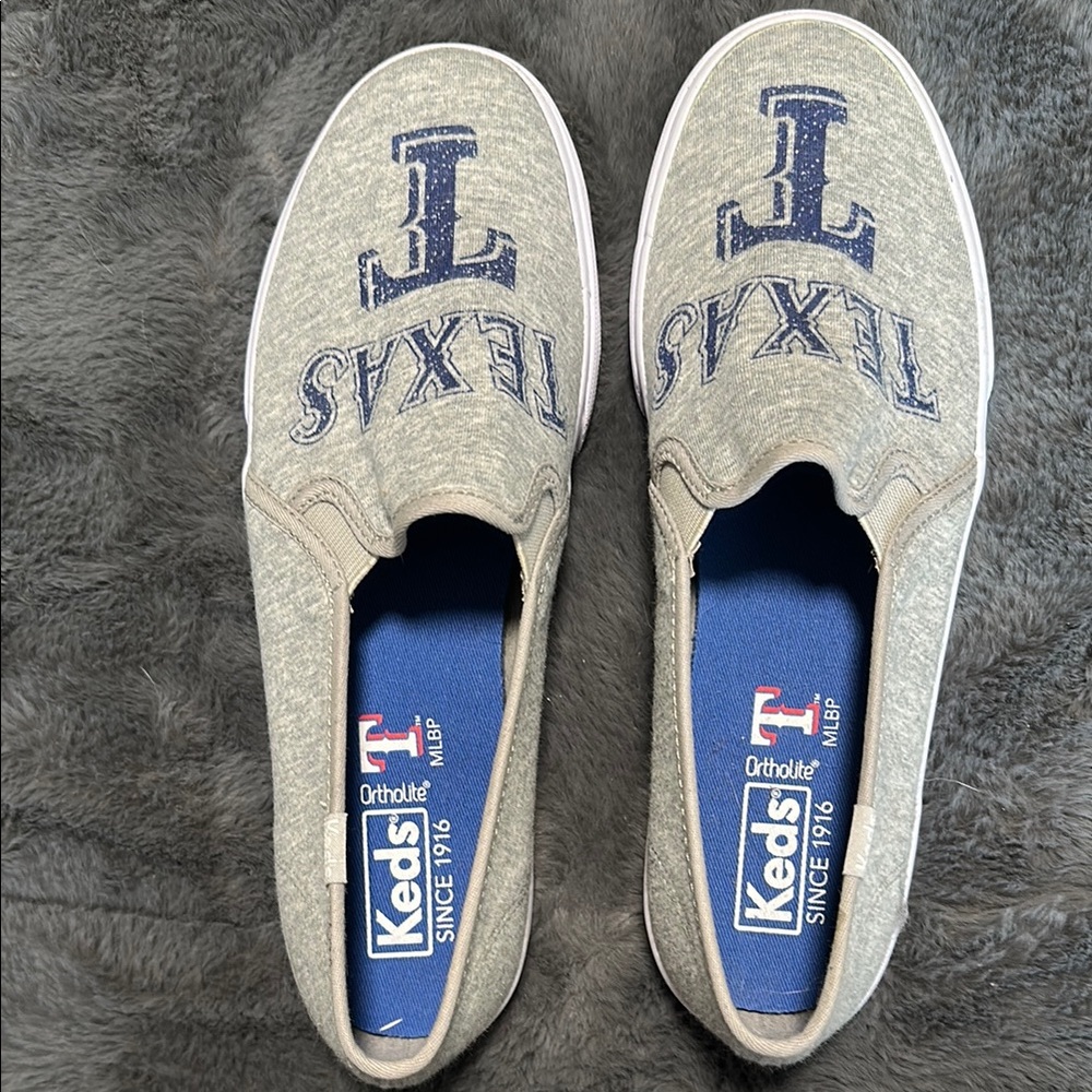 Texas Rangers Keds Gray and Blue Casual Flats